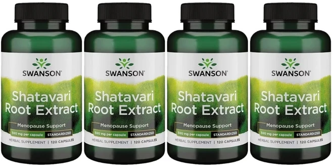 스완슨 샤타바리 뿌리 추출물 500mg, 4팩, 120정, 120정 - 쿠팡