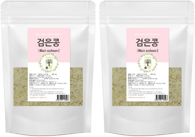 천연팩 검은콩가루 80g 숲으로허브 곡물팩 검은콩팩, 2개, 1개입