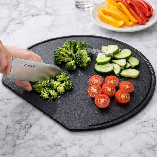 국내배송 이하라기판 스미노 흠집 안나는 향균 고무 스미노 도마, 3개, 블랙