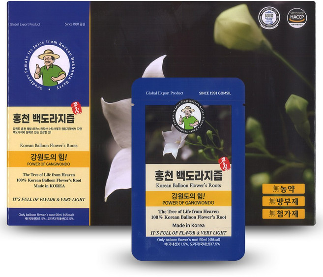 곰실푸드 홍천 백도라지즙 100% 국내산 도라지 발효효소 도라지배즙 진액, 90mL, 30개