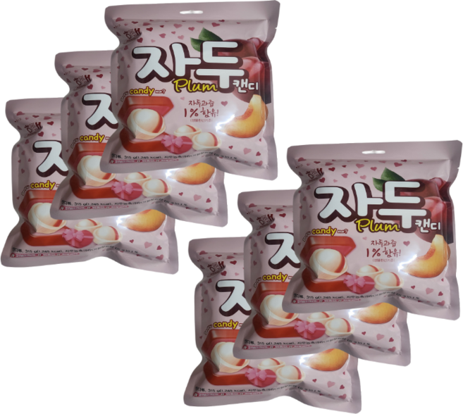 해태제과 자두 캔디, 315g, 6개