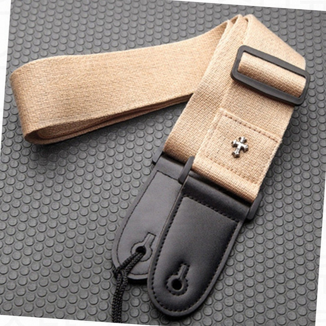 통기타 일렉 베이스 부드러운 어깨끈 멜빵 기타줄 어깨끈 기타 스트랩, 베이지