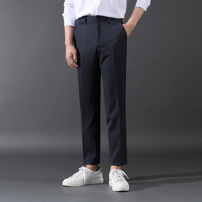 후앙스 2단 기장 세미 슬림 옆밴딩 스판 정장 슬랙스 GZCP-5209