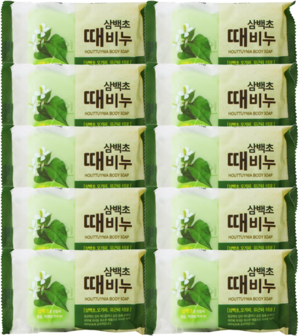 감동 삼백초 때비누 샤워비누 목욕비누 향수때비누, 150g, 10개입