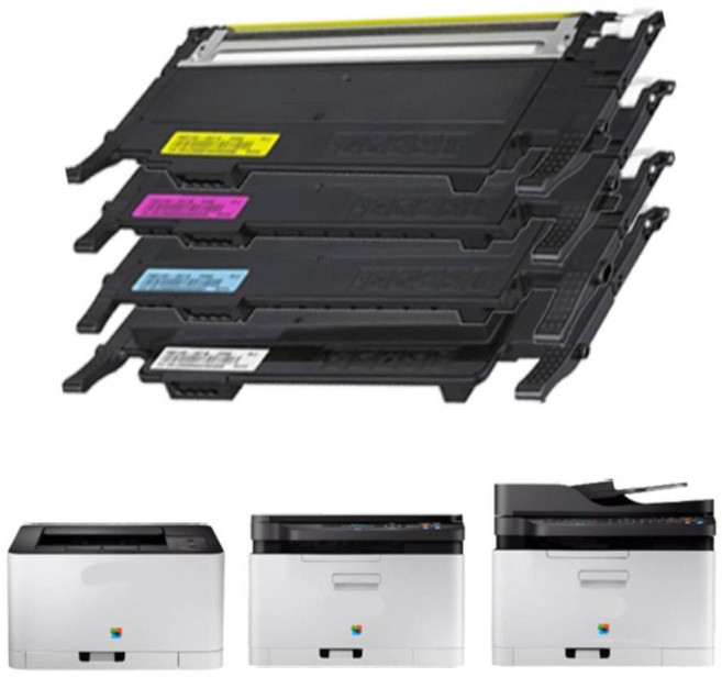 우리네 삼성 프린터 토너 호환, 1개입, CLT-Y404S 대용량 노랑