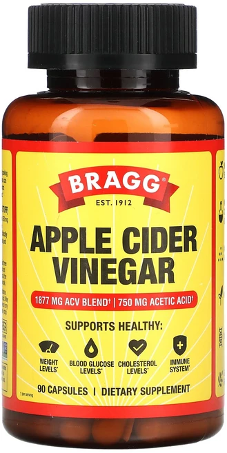 브래그 트루 에너지 애플사이다비니거 플러스 6 B 비타민 카페인 프리 90 캡슐, 90정, 1개 - 쿠팡