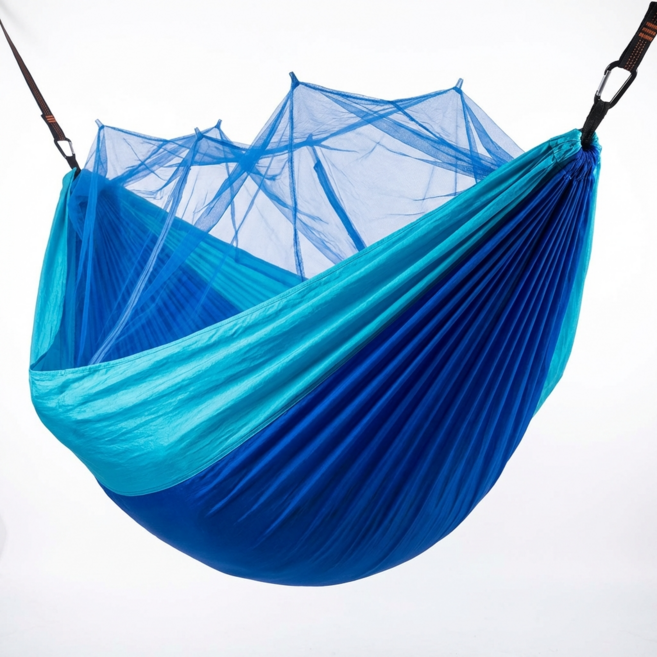 대형 2인용 해먹침대 캠핑용 초경량 해먹 그물해먹, 블루