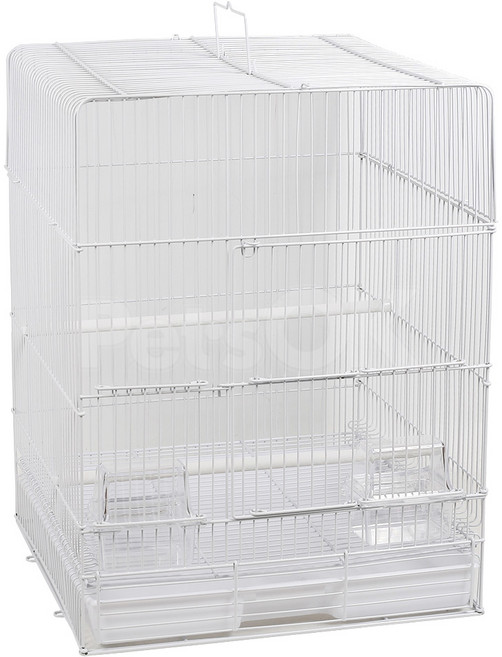 중형 사각 화이트 새장 115W(망간격1.2cm) 앵무새 핀치 잉꼬 소형새, 1개