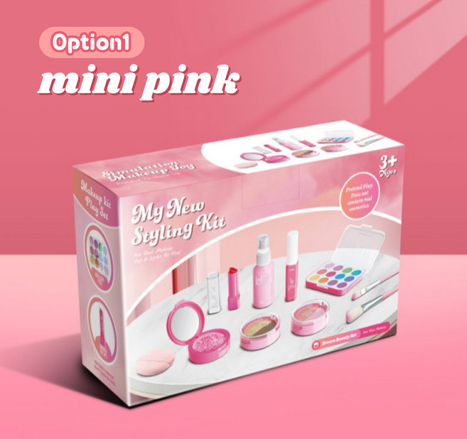 도담도담 소꿉놀이 완구 메이크업 나만의 뷰티박스, 미니 핑크, 1개