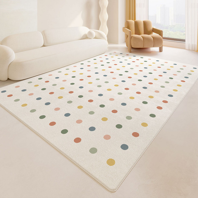 DEXI 거실 카페트 침실 러그 먼지없고 미끄럼방지 물세탁 가능 고급 사계절 북유럽 스타일 대형 방수 방오 거실 러그