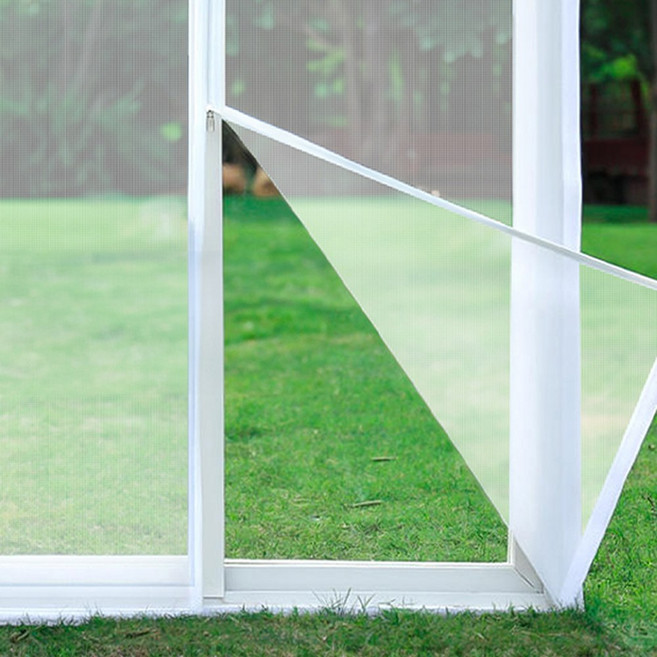 지퍼가 달린 창문 스크린 재사용 가능한 버그 그물 문 및 창문 곤충 보호 환기 1