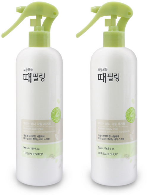 더페이스샵 보들보들 때 필링 바디스크럽, 500ml, 2개