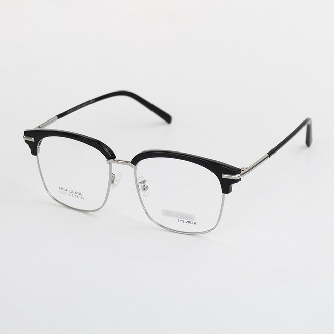 티타늄 남녀공용 하금테 사각 안경테