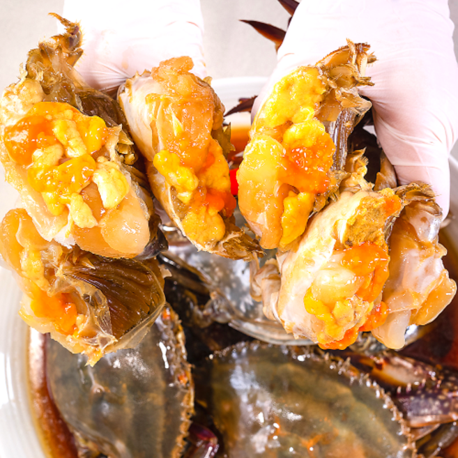 [정담장 국내산 연평도] 암꽃게 간장게장 3kg 알배기 밥도둑 맛집, 1개