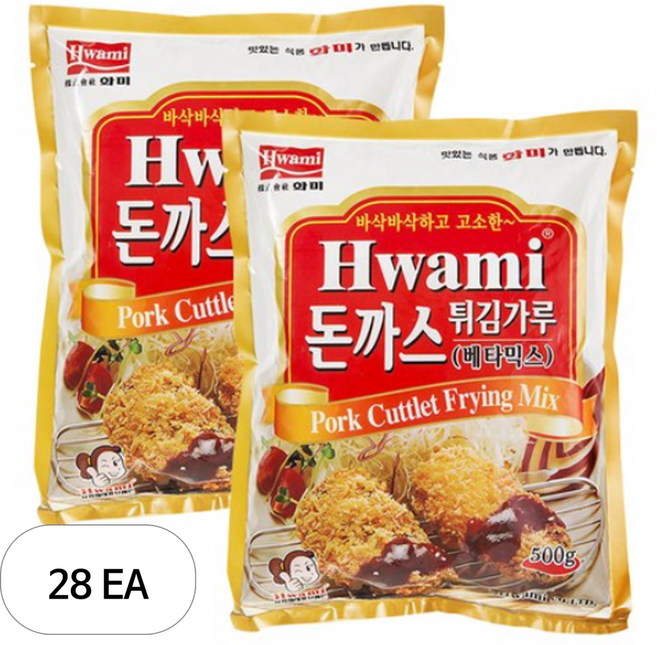 화미 돈까스 튀김가루 베타믹스, 500g, 28개