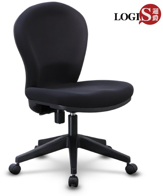 LOGIS Q彈電腦椅 辦公椅 書桌椅 適用身高150-180cm, 黑【布面款】