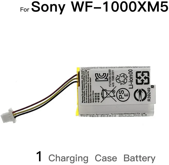 소니 호환 WF-1000XM5 XM5 블루투스 이어 버드 헤드셋 배터리 + 도구 용 기존 ZeniPower ZP Z55FH 3.85V 9, 04 1 Charging Case