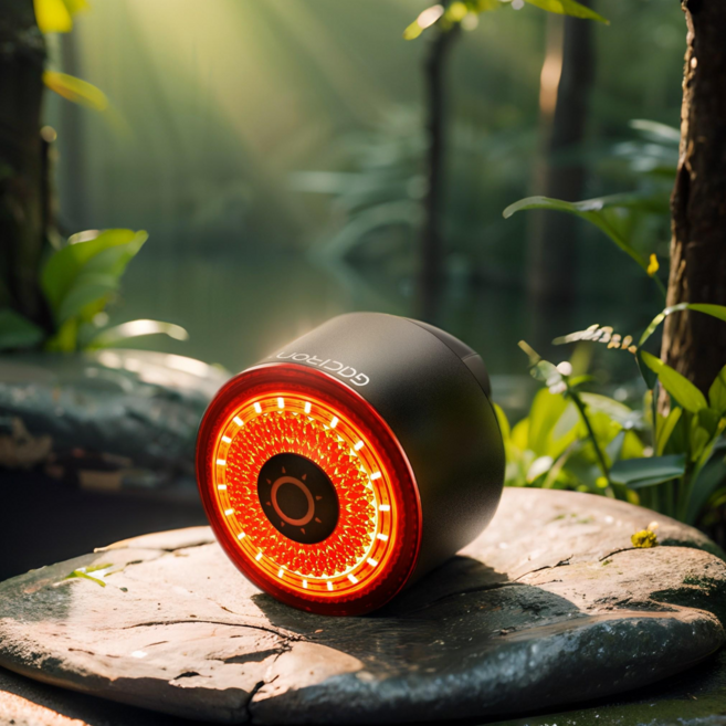 GACIRON 마그네틱마운트 초경량 스마트브레이크[수면모드&감속센서] 자전거 후미등 LOOP-100, 1개, 블랙