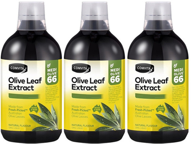 호주 약국 판매 정품 컴비타 천연 오리지널 맛 올리브 잎 추출액 Oleuropein Hydroxytyrosol 500mL 3병 세일가, 3개