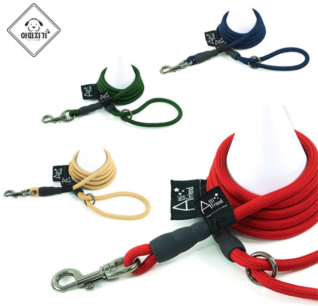 아띠지기 웨빙 스트롱 리드줄 7mm 1.2M (색상선택, 올리브, 1개