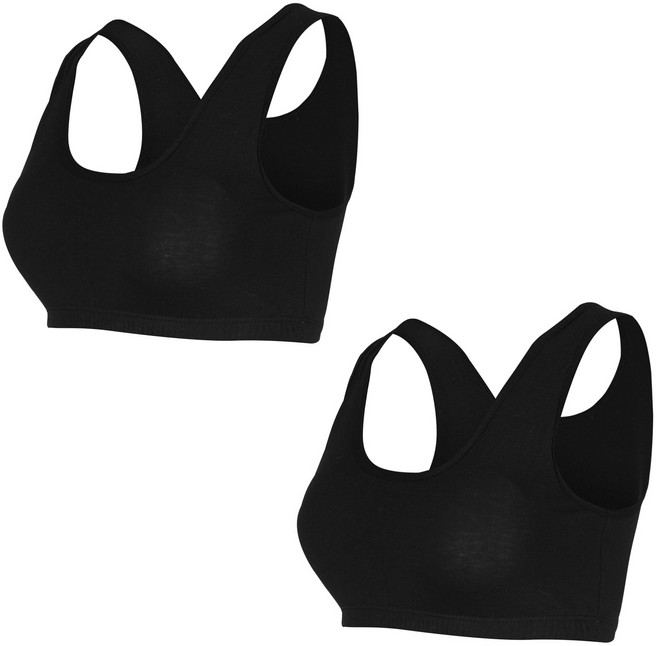 젝시나인 면스판 인밴드 노와이어 빅사이즈 스포츠브라 2p 세트 XND9412