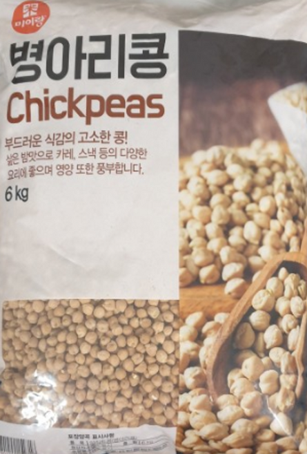 미이랑 병아리콩 6kg x 2 12kg 이집트콩 100% 캐나다산 병아리콩 칙피, 2개