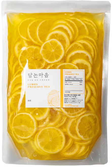 레몬청 수제청 2kg 대용량 업소용 과일청 레몬에이드 레모네이드 레몬차, 레몬청 2kg, 1개입, 1개