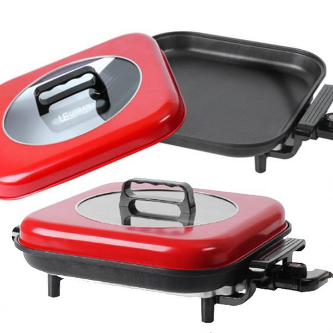 어반P375 대용량 사각 멀티 잔치팬 피자팬 후라이팬 프라이팬, 단일상품0