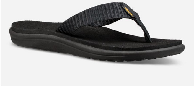 TEVA 女款 Voya Flip 緹花織帶夾腳拖鞋 街頭黑 TV1019040BSBLC, US 6, 23 cm