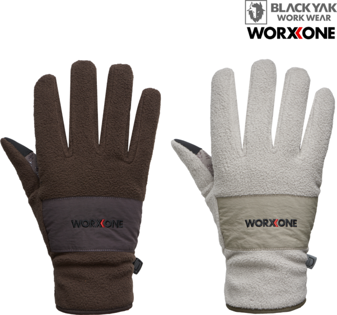 블랙야크 워크웨어 웍스원 공용 파워스트레치 스마트터치 벨로아 기모안감 WA-GOO1 방한 장갑, D/BROWN(브라운), 1개