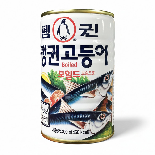 RGO47799펭귄 보일드 고등어캔 400g X24 고등어통조림, RGO47799펭귄 보일드 고등어캔 400g X24 고, 24개