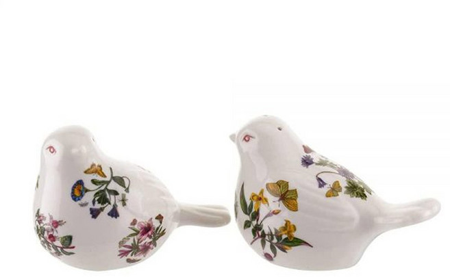 Portmeirion 보타닉 가든 소금 컬렉션 버드 가능 통 세트 사용 식기세척기 셰입, 1개