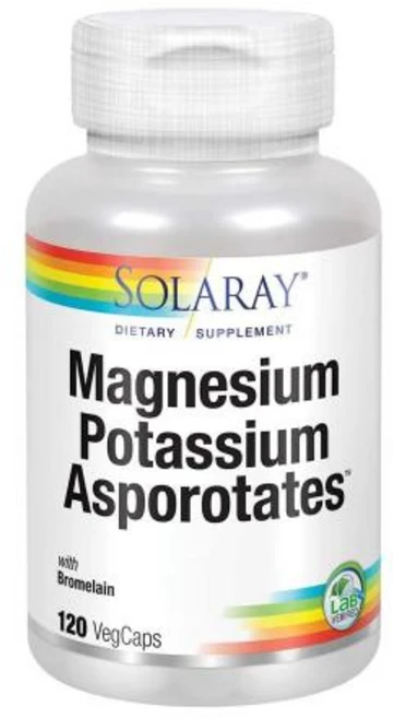 [정품보장]솔라레이 마그네슘 포타슘 아스파르테이트 칼륨 Solaray 120정 X 1병, 1개 - 쿠팡