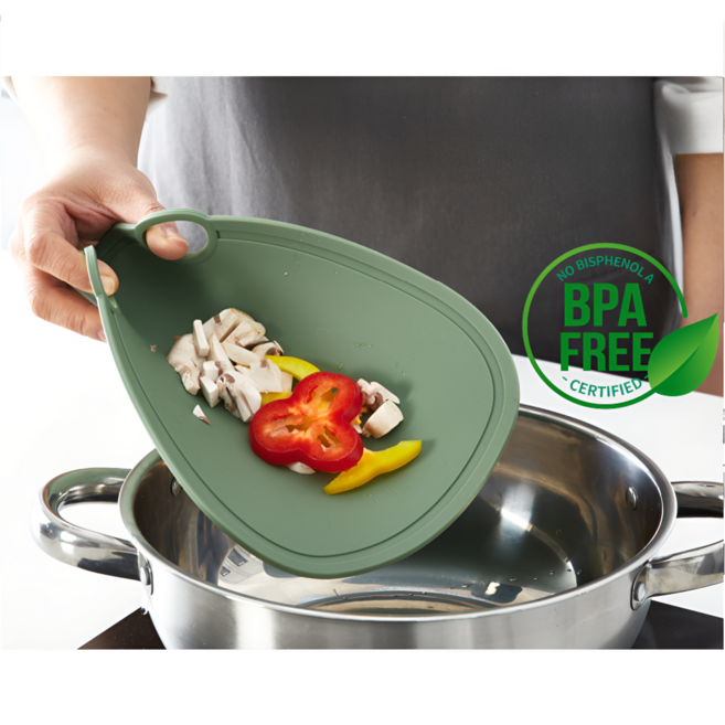 뽀짝하우스 이유식 도마 향균 실리콘, 1개, 옐로우