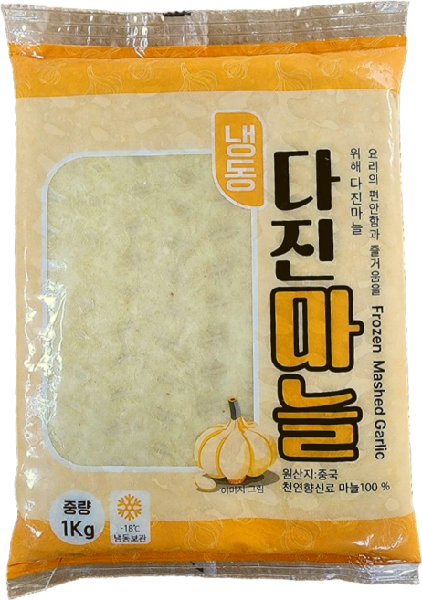 정수 냉동 다진마늘 1kg 마늘100%, 5개