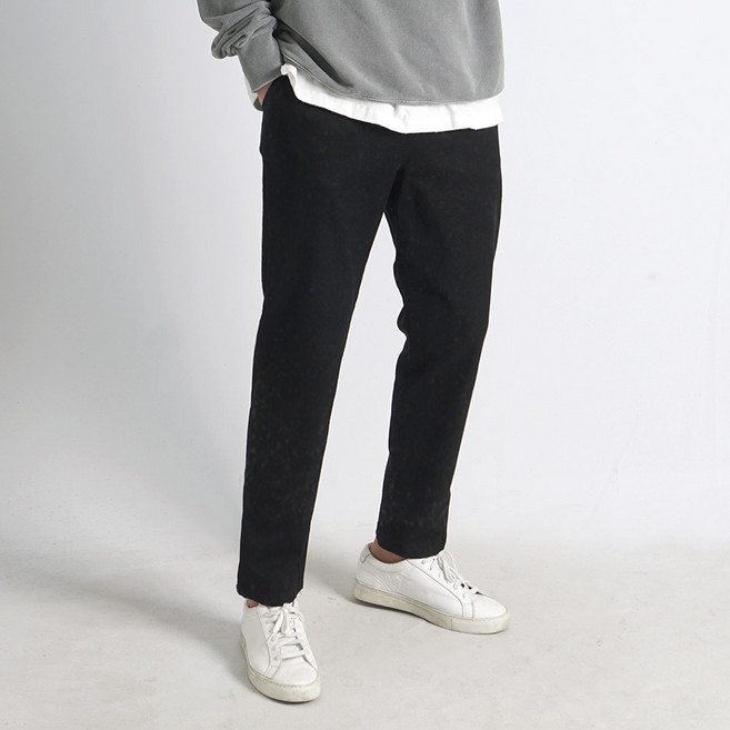 오씨엘 편한 고탄력 스판 일자 9부 밴딩면바지 빅사이즈 치노팬츠 봄 가을 501