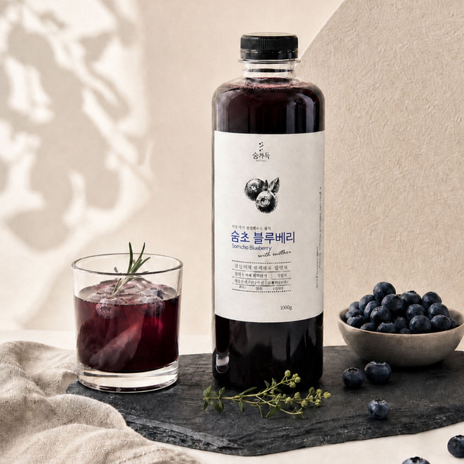 숨초 블루베리식초 자연발효 1kg, 1개