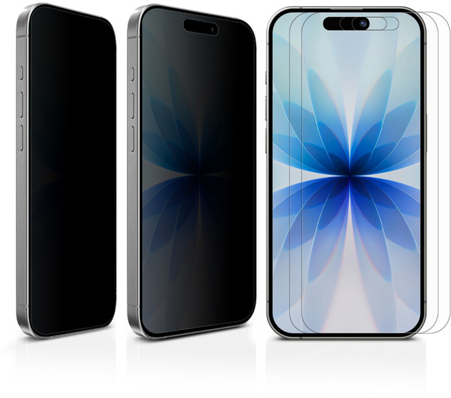 다이아큐브 아이폰17 사생활보호 블루라이트차단 9H고경도 유리코팅 깨지지않는 강화 액정보호필름 2P 정렬가이드핀제공, 2개