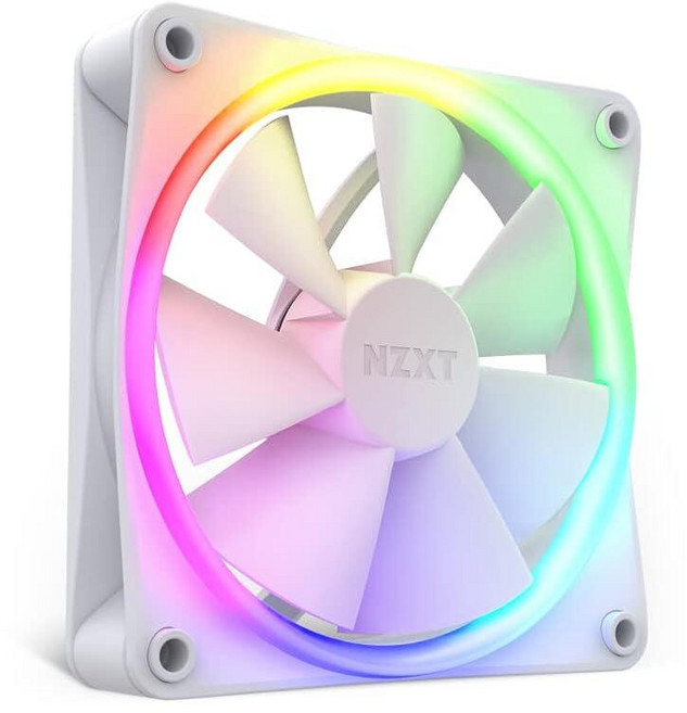 NZXT F120 RGB 120mm 팬 화이트 (RF-R12SF-W1), 3 Pack, White
