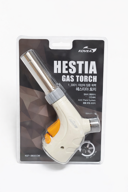 국내매장 정품 코베아 헤스티아 토치 캠핑 숯불 휴대 가정용 요리용, 아이보리, 1개