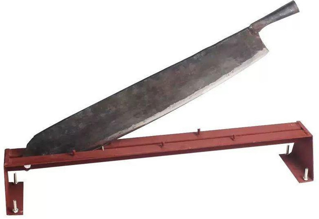 농업용 작두 대형 스테인리스 커터기 잔디 절단기 사료 제조 절단 볏짚용, 구형 단조 40cm