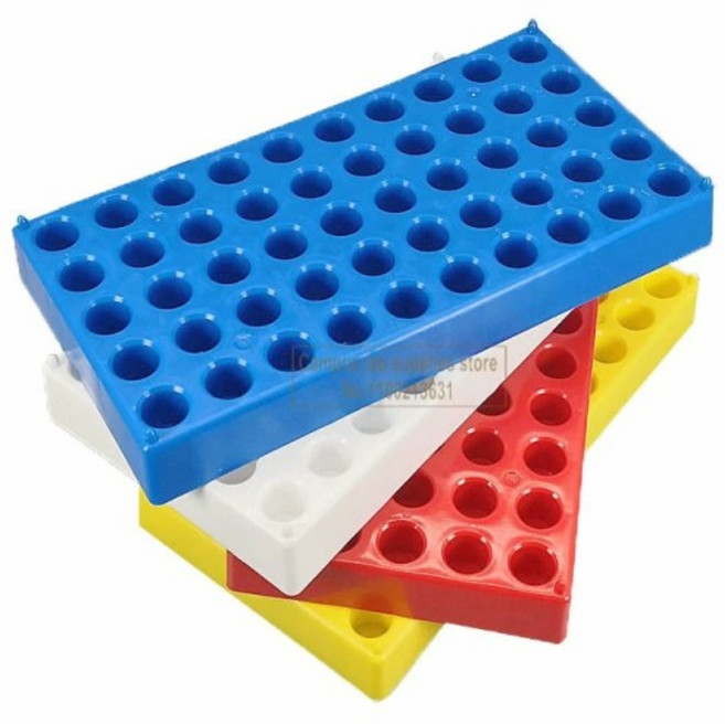 과학 실험실 도구 샘플 병 헤드 스페이스 병 홀더 2ml 60ml 플라스틱 랙 1 개, 03 1.5-2ml yellow