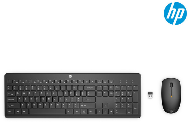 HP 235 무선 키보드 마우스 세트 2.4GHz 동글포함, 인체공학, 블랙