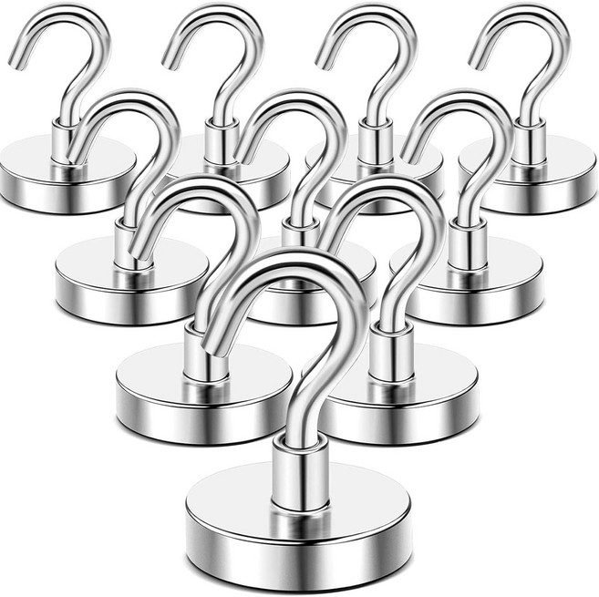 초강력 고리 자석 후크 고리형 32mm, 실버, 10개