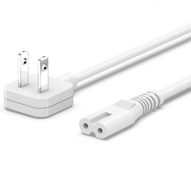 5피트 플랫 연장 전원 코드 교체용 10A 8자형 AC 케이블 슬림 플러그 2핀 Anker Ugreen Baseus Creative Design MSTJRY Upo, lightning ofertas Flat Cord W