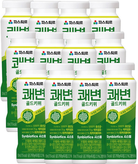 파스퇴르 쾌변 요구르트 골드키위 150ml (12입), 12개