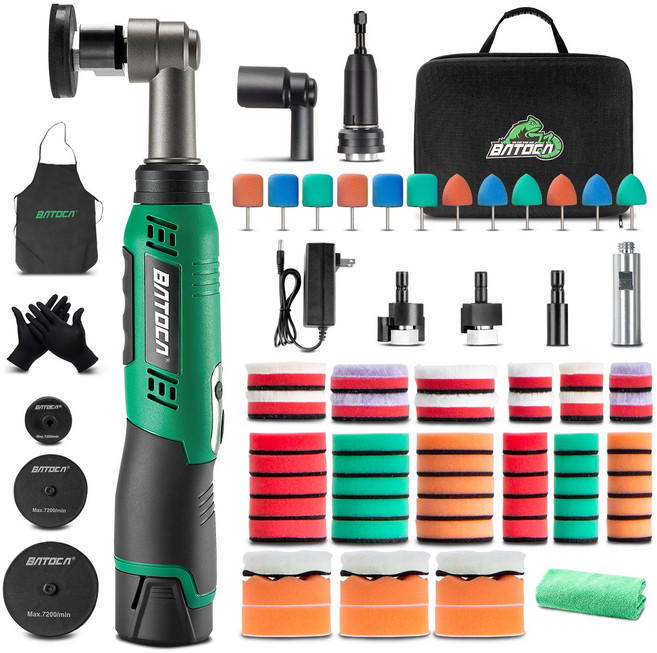 BATOCA S6 무선 광택기 B02PO61 세부 처리 폴리셔 듀얼 폴리셔, 세트 2