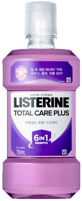 토탈케어 간편한잇몸청결 가글액 앤 존슨 리스테린 구강청결제 750ml, 1개