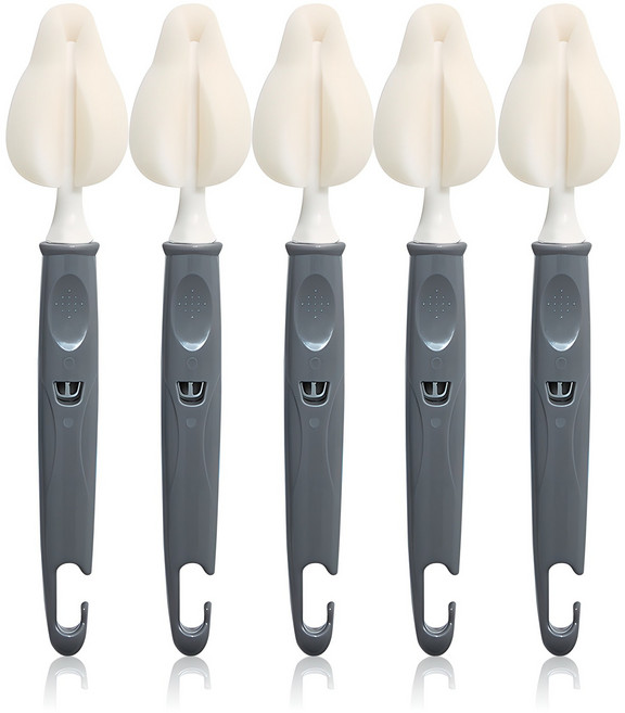 리에또 필터폼 젖꼭지 세척솔 고리형, 5개, 그레이