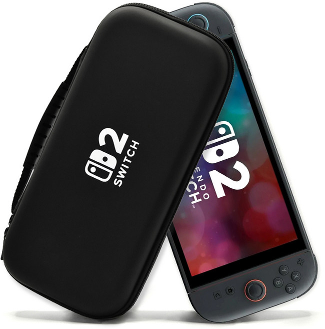 닌텐도 2스위치케이스 충격 흡수용 가방 휴대용 케이스, BLACK, 1개, switch2